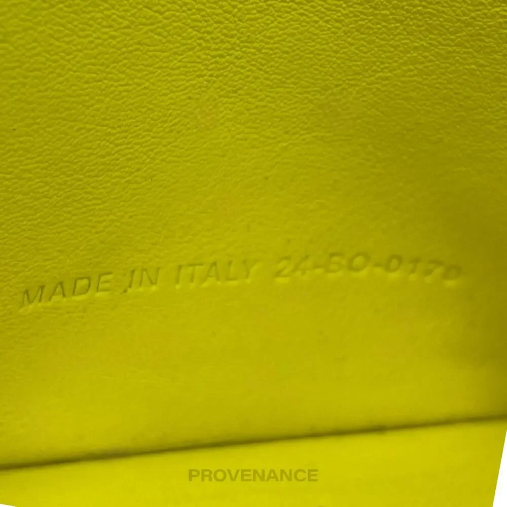 🔴 Dior Card Holder Wallet - Canary Yellow Leather